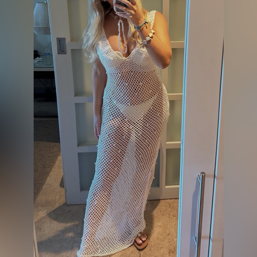 SOLD OUT - Lover + Friends Esther Swim White Cover-Up Dress